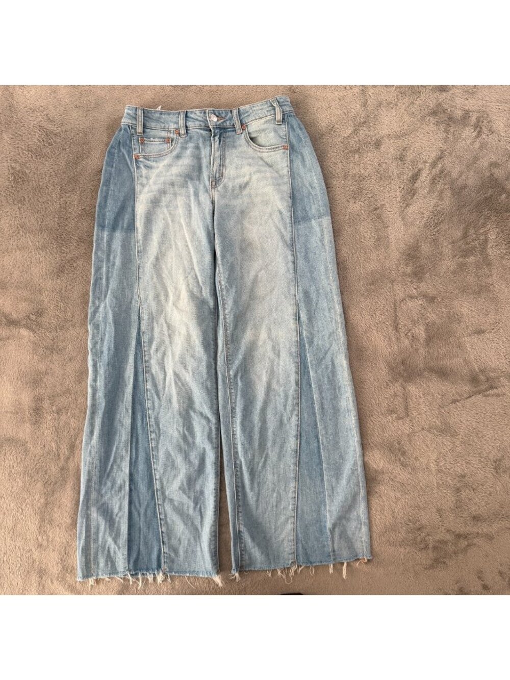 NWT American Eagle Dreamy Drape Low Rise Baggy Wide Leg Jeans 26 2 Regular